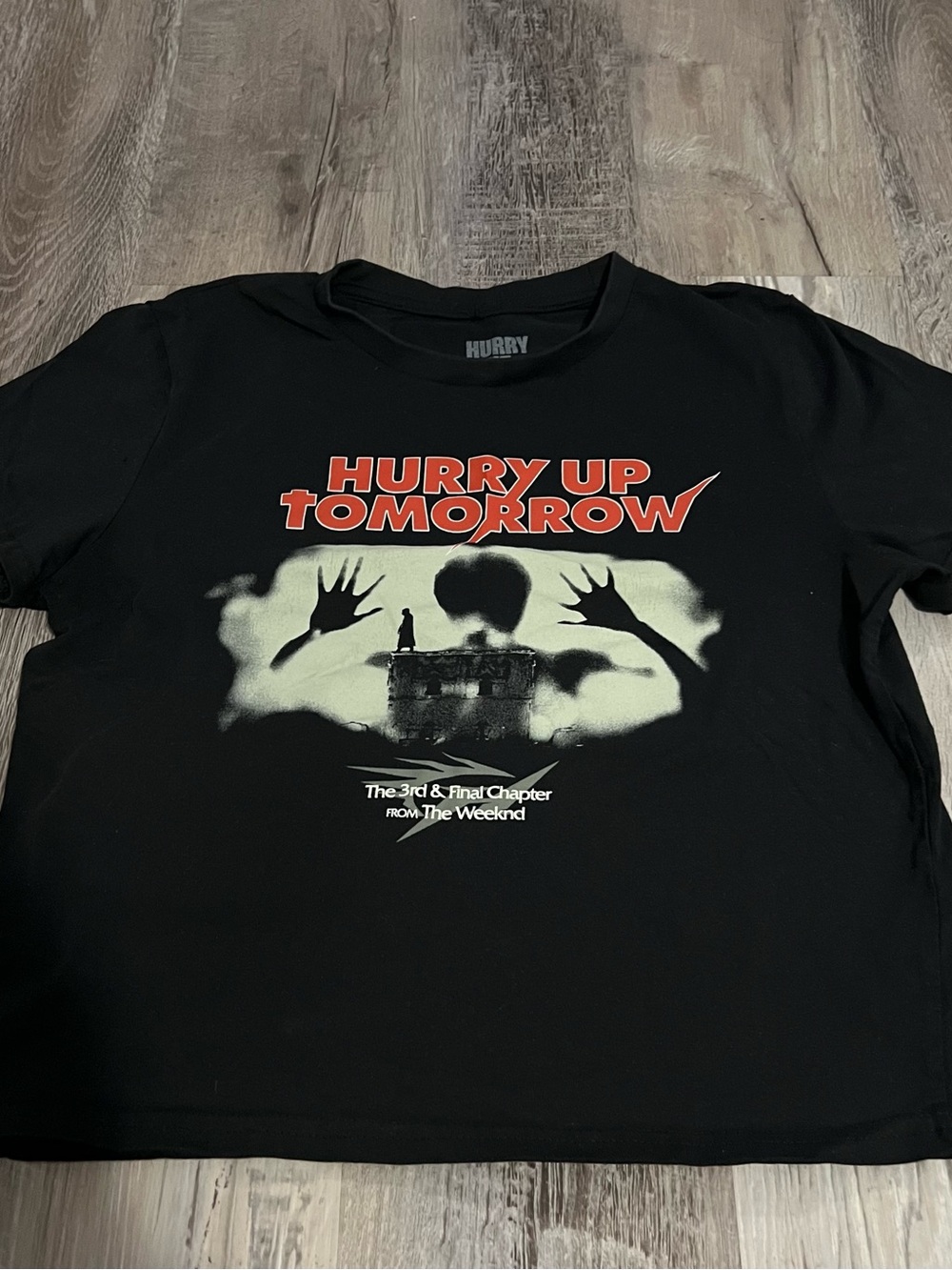 Hurry Up Tomorrow Black Graphic Tee